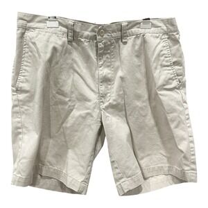 VTG Mens Polo Ralph Lauren Beige Khaki Shorts Mens 36 Flat Front 9"‎ Inseam